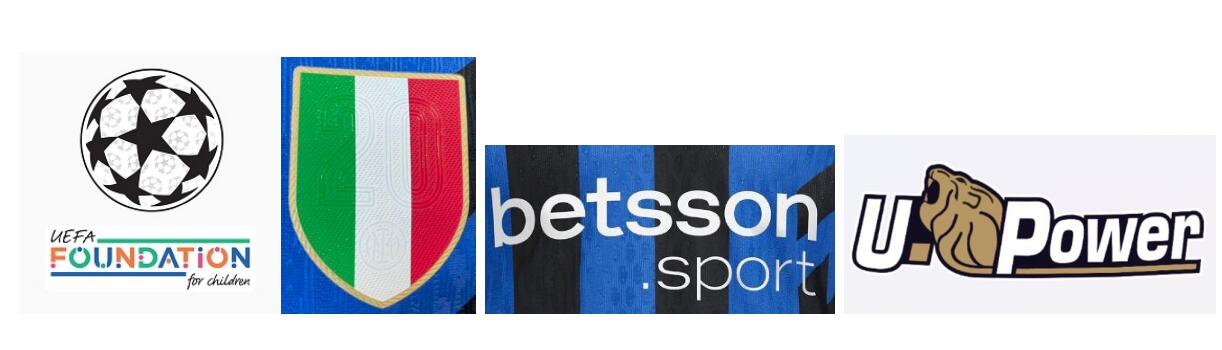 24/25 UCL & UEFA Foundation & Scudetto(Inter Milan 20) Badge & betsson.sport (home) & U.Power (home)