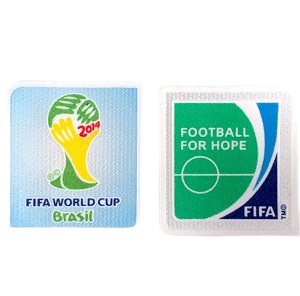 2014 Brazil World Cup & FOOTBALL FOR HOPE Badges