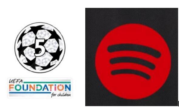 24/25 UCL 5 & UEFA Foundation Badges & Spotify Logo Without Text (Red) & AMBILIGHT tv